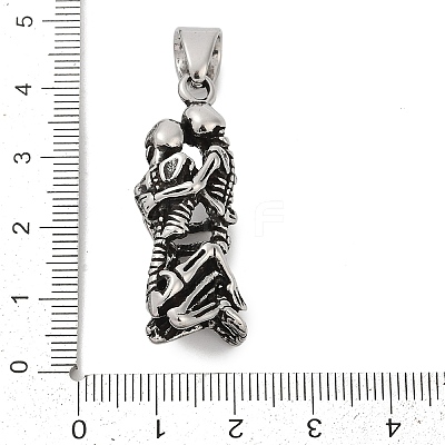 316 Surgical Stainless Steel Pave Cubic Zirconia Pendants STAS-D304-38AS-1