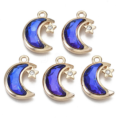 Glass Rhinestone Pendants GLAA-N038-11A-B04-1