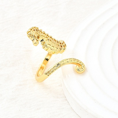 Brass Cuff Rings for Women RJEW-F184-08I-G-1