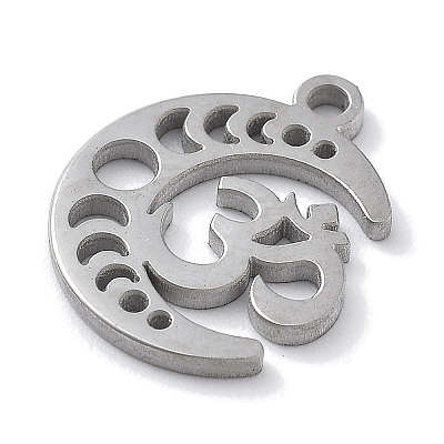 Anti-Tarnish 304 Stainless Steel Pendants STAS-R003-03P-02-1