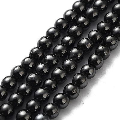 Non-Magnetic Synthetic Hematite Beads Strands G-H1624-4mm-AB-1