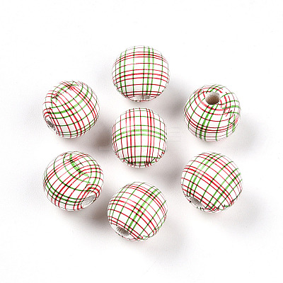 Easter Theme Printed Wood Beads WOOD-T032-22C-1