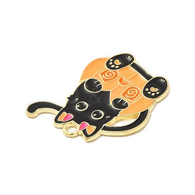 Halloween Theme Alloy Enamel Pendants ENAM-I053-B03-1