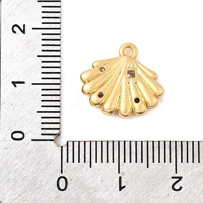 Brass Micro Pave Cubic Zirconia Charms KK-C117-02A-G-1