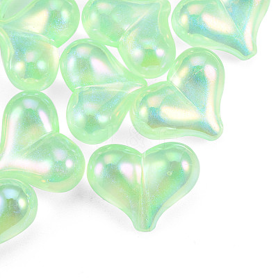 UV Plating Rainbow Iridescent Acrylic Beads PACR-T016-01B-1