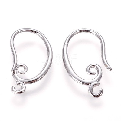 Brass Earring Hooks KK-L177-27P-1