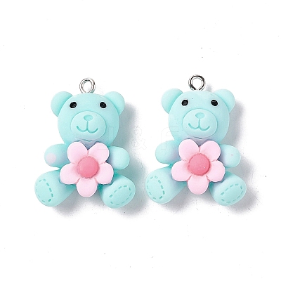 Opaque Resin Pendants X-RESI-G046-03P-1