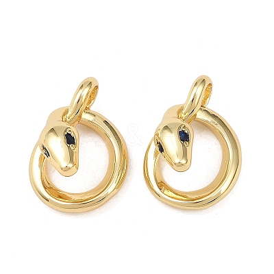 Brass with Cubic Zirconia Pendants KK-L251-64G-1