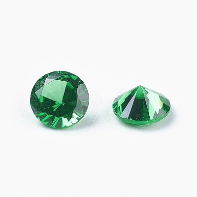 Cubic Zirconia Pointed Back Cabochons ZIRC-WH0001-B02-1