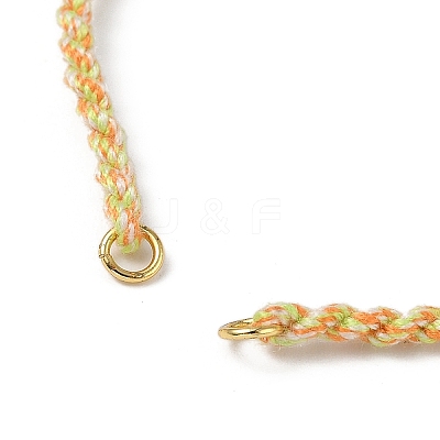 Braided Cotton Cord Bracelet Making MAK-L043-02G-03-1