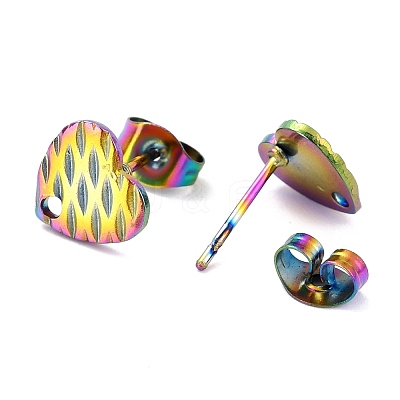 Ion Plating(IP) 304 Stainless Steel Stud Earring Findings STAS-I183-04A-M-1