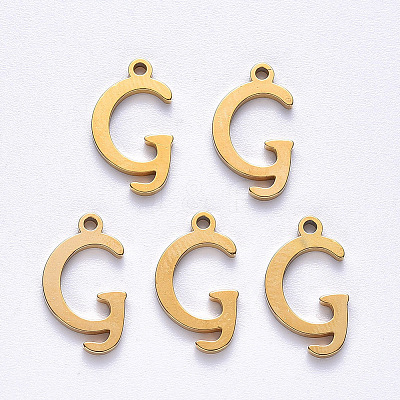 PVD Vacuum Plating 201 Stainless Steel Charms STAS-R105-G-G-1