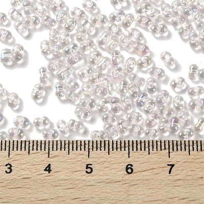 AB Color Plated Glass Seed Beads SEED-L011-06B-03-1