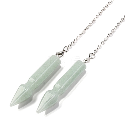 Natural & Synthetic Gemstone Pointed Dowsing Pendulums G-Q184-04P-1