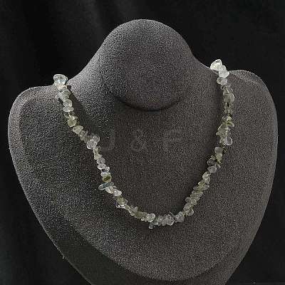 Natural Supper 7 Rutilated Quartz Chip Beaded Necklaces for Men Women NJEW-G159-01Q-1