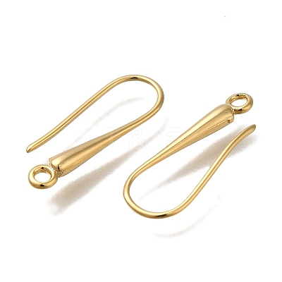 Brass Earring Hooks KK-H502-15G-1