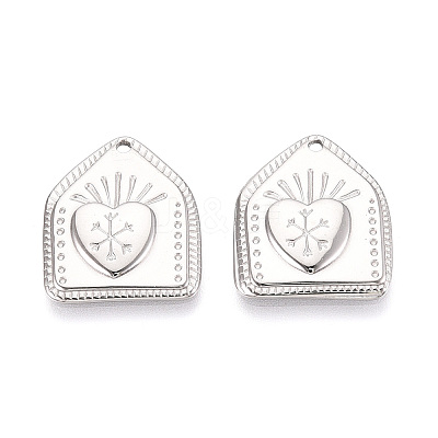 304 Stainless Steel Pendants STAS-T067-82P-1