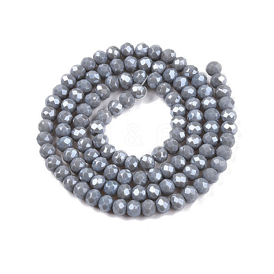 Electroplate Glass Beads Strands EGLA-A044-P4mm-A10-1