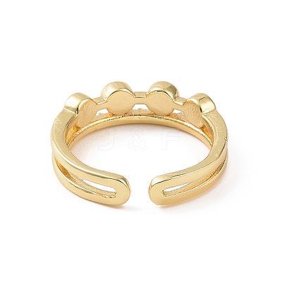 Brass Micro Pave Cubic Zirconia Open Rings RJEW-J017-VC275-1