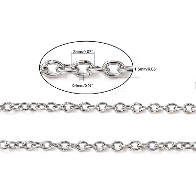 Tarnish Resistant 304 Stainless Steel Cable Chains CHS-R008-22-1