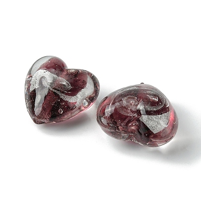 Handmade Silver Foil Glass Beads FOIL-B001-05-1