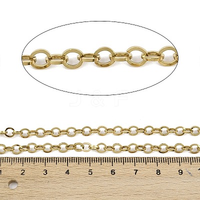 304 Stainless Steel Oval Link Chains CHS-G044-02G-1