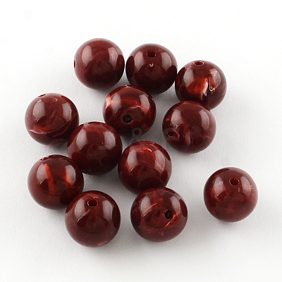 Round Imitation Gemstone Acrylic Beads X-OACR-R029-8mm-05-1