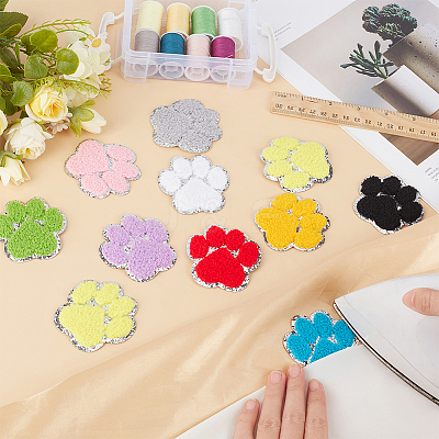 20Pcs 10 Colors Computerized Embroidery Cloth Iron on/Sew on Patches DIY-FG0010-16-1