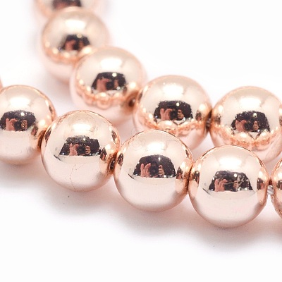 Electroplate Non-magnetic Synthetic Hematite Beads Strands G-L485-01E-LRG-1