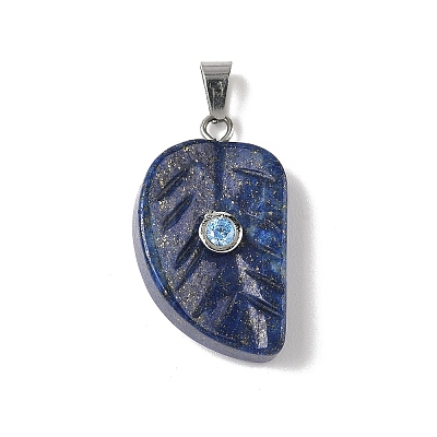 Natural Lapis Lazuli Dyed Carved Pendants G-P599-04P-07-1
