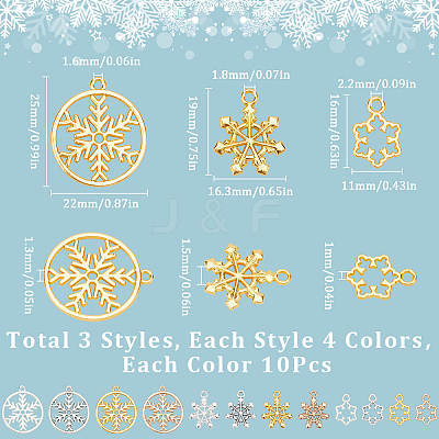 120Pcs 12 Styles Alloy Pendants FIND-SC0011-97-1