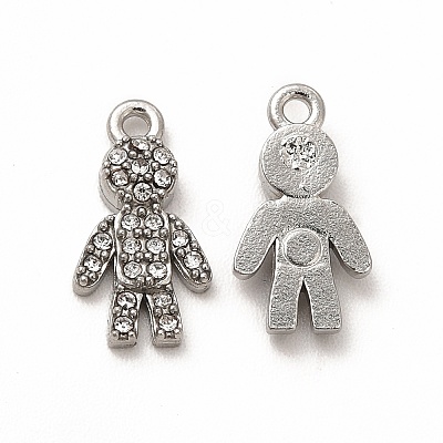 316 Surgical Stainless Steel with Crystal Rhinestone Pendants STAS-G305-04P-1