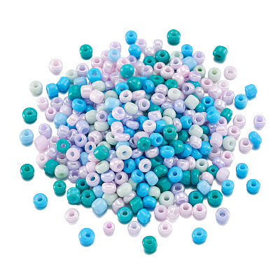 Opaque Glass Round Seed Beads GLAA-TAC0025-07A-01-1