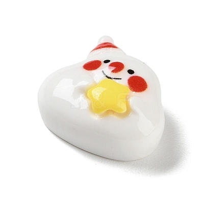 Christmas Theme Opaque Resin Decoden Cabochons RESI-F053-C02-1