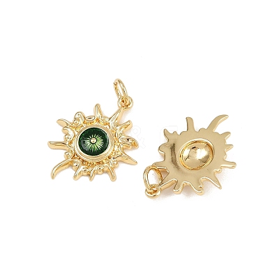 Brass Enamel Pendants KK-L240-12G-1