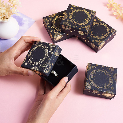 10Pcs Sun Moon Star Printed Cardboard Gift Boxes CBOX-TA0001-21A-1