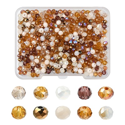 500Pcs 10 Styles Opaque Solid Color Glass Beads Strands EGLA-YW0003-82-1
