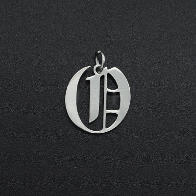 Non-Tarnish 304 Stainless Steel Pendants STAS-R111-JA565-O-1