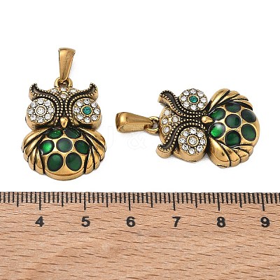 304 Stainless Steel Rhinestone Pendants RB-CBA7A56-08AG-03-1