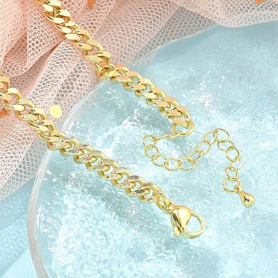 Brass Micro Pave Cubic Zirconia Link Bracelets BJEW-S158-13G-A-1
