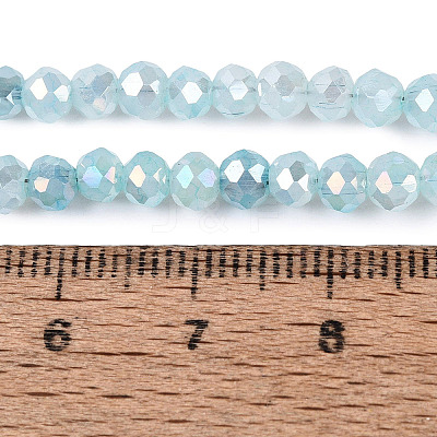Dyed Crackle Imitation Jade Glass Beads Strands EGLA-Q131-02A-03-1
