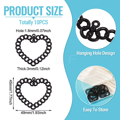 10Pcs Spray Painted Alloy Pendants FIND-TA0010-47C-1