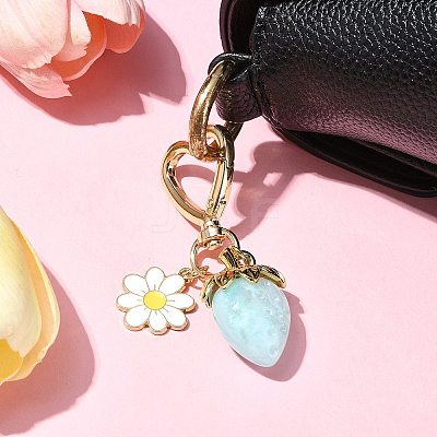 Acrylic Strawberry Pendant Decoration HJEW-SW00120-05-1