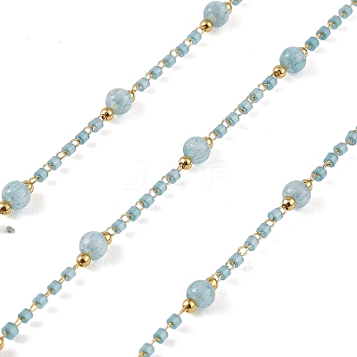 Handmade Brass Glass Beaded Chains GL-CBA1C06-01G-01-1