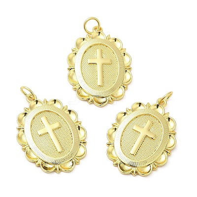 Brass Pendants KK-Z028-12G-1