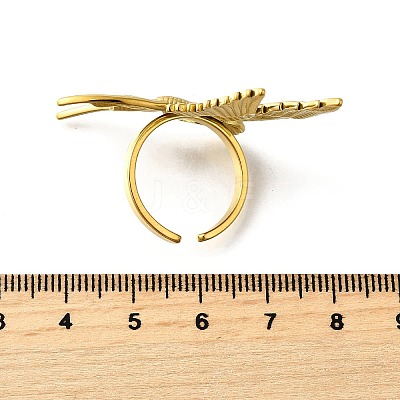 304 Stainless Steel Open Cuff Rings RJEW-M074-04C-G-1