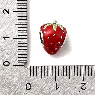 925 Sterling Silver Enamel European Beads STER-Z013-07P-02-1