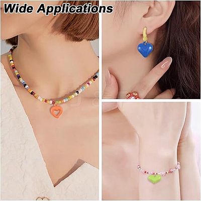 40Pcs 4 Styles Baking Paint Acrylic Pendants OACR-YW0004-48-1