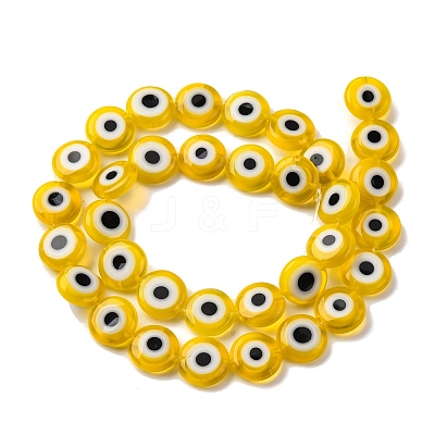 Handmade Evil Eye Lampwork Beads Strands LAMP-R006-01-1