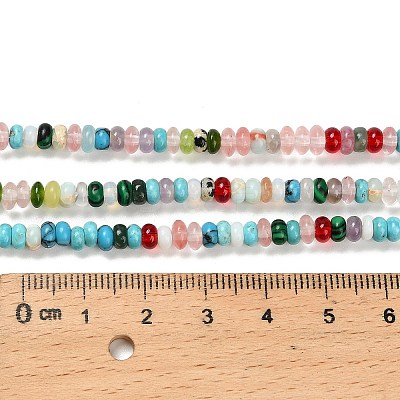 Natural & Synthetic Mixed Gemstone Beads Strands G-K343-C42-01-1